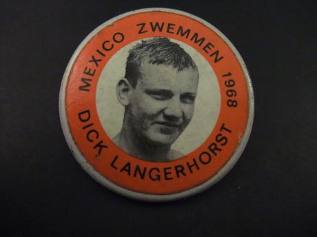 Dick Langerhorst zwemmer ( vrije slag,vlinderslag) Olympische Spelen Mexico 1968